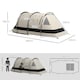 image 5 of Outsunny Blackout Camping Tent with Bedroom & Living Room for 4-5 Person, Black
