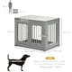 image 7 of PawHut Dog Crate End Table w/ Locks and Latches, for Medium Dogs
