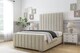 image 2 of Sloomy California Cream Plush Bed Frame With Mattress With 50" Upholstered Headboard 6' Super King