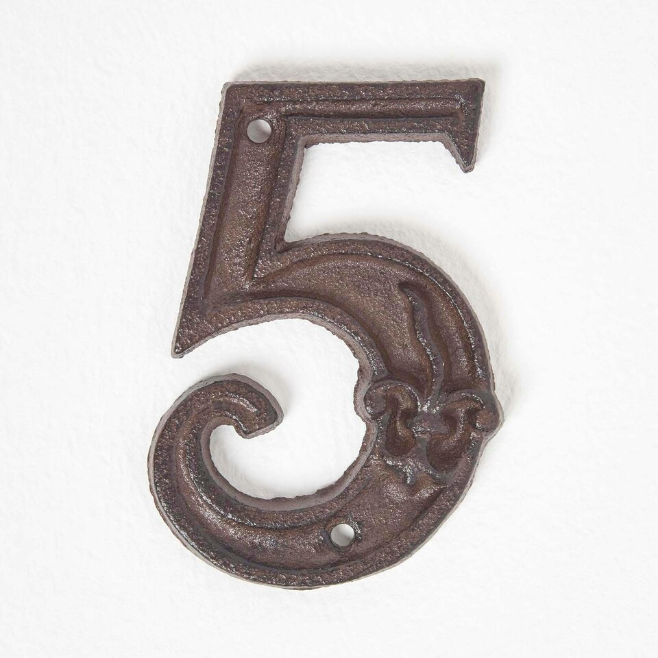 image 1 of Homescapes Cast Iron House number, 5