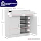 image 3 of Vida Designs Dalby 2 Door 1 Drawer Shoe Cabinet Shoe Rack Storage Cupboard, White