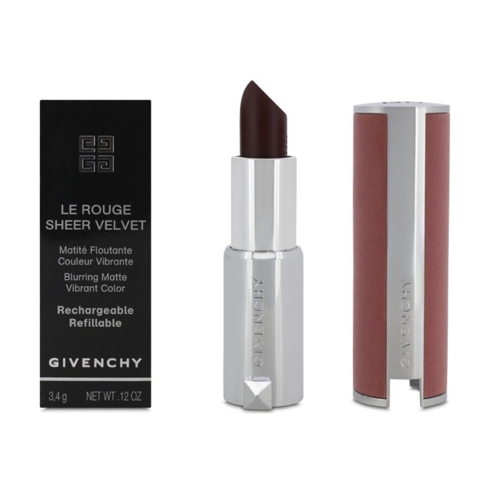 image 1 of Givenchy Le Rouge Sheer Velvet Red Lipstick 39 Rouge Grenat N/A