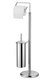 image 1 of Interiors By Premier Chrome Toilet Brush & Roll Holder,Freestanding Toilet Roll Holder With Brush,Toilet Brush & Roll Stand