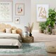 image 3 of KUKOON Green Vintage Medallion Non Slip Washable Low Pile Rug 240cm x 330cm