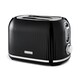 image 1 of GEEPAS 2 Slice Toaster |1000W Black Fluted | Black
