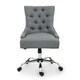 image 1 of Interiors by Premier Grey Fabric and Chrome Base Home Office Chair Grey