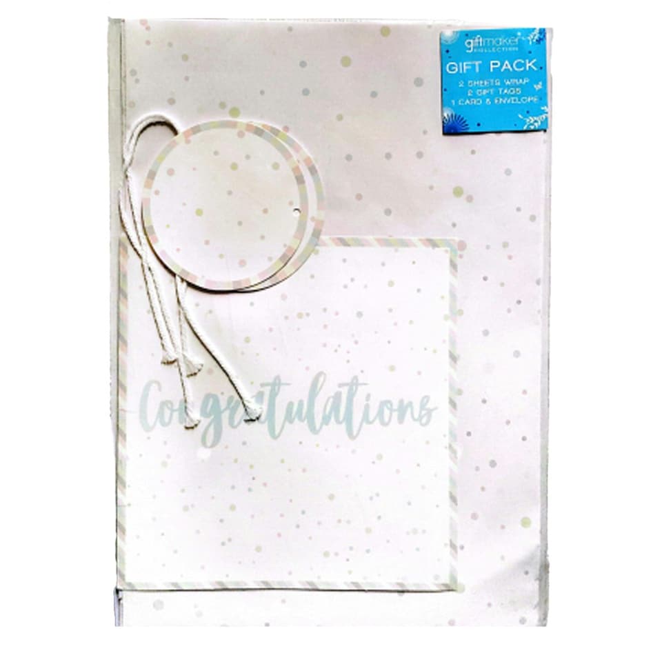 Giftmaker Congratulations Gift Set - White/Brown - One Size