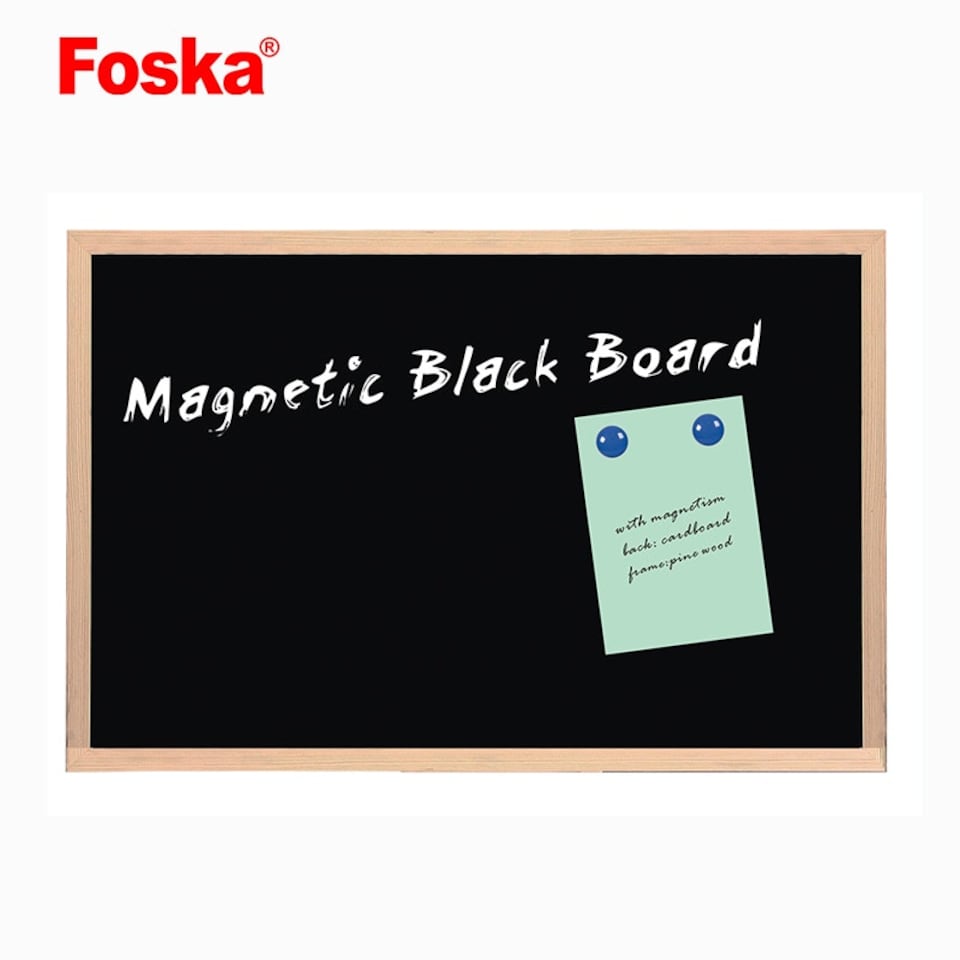 image 1 of Wood Framed Magnetic Writing Black Board 30 x 40cm