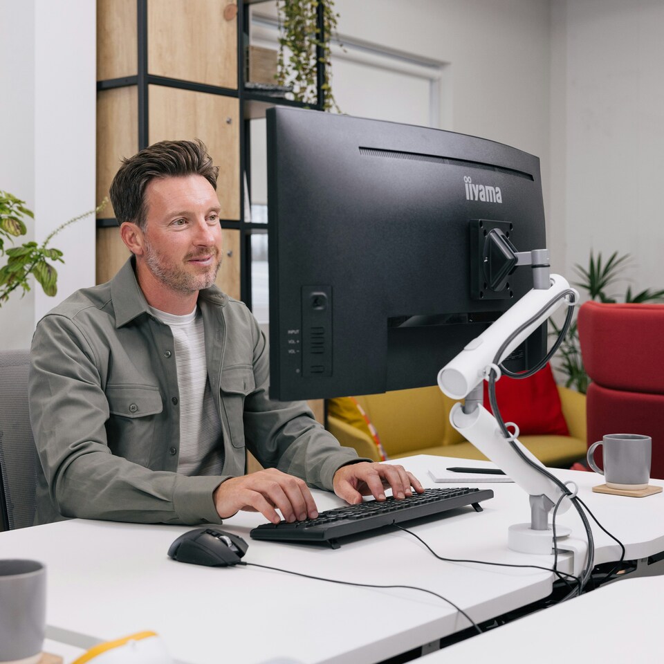 image 1 of CMD Miro Dynamic Multi Position Monitor Arm 2-9kg White