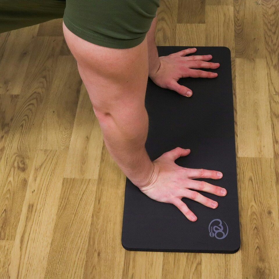 image 1 of Yoga-Mad Knee Mat Pad - Black - One Size