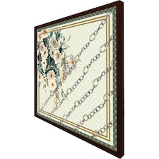 Flowers & chain links (Picture Frame) Brown | S