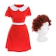 image 1 of Orphan Girl Costume & Wig Red | M