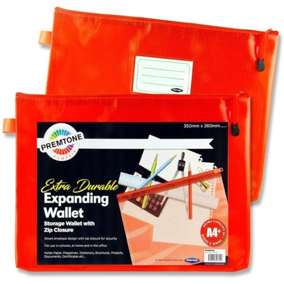 image 1 of A4+ Extra Durable Pumpkin Orange Mesh Wallet by Premto