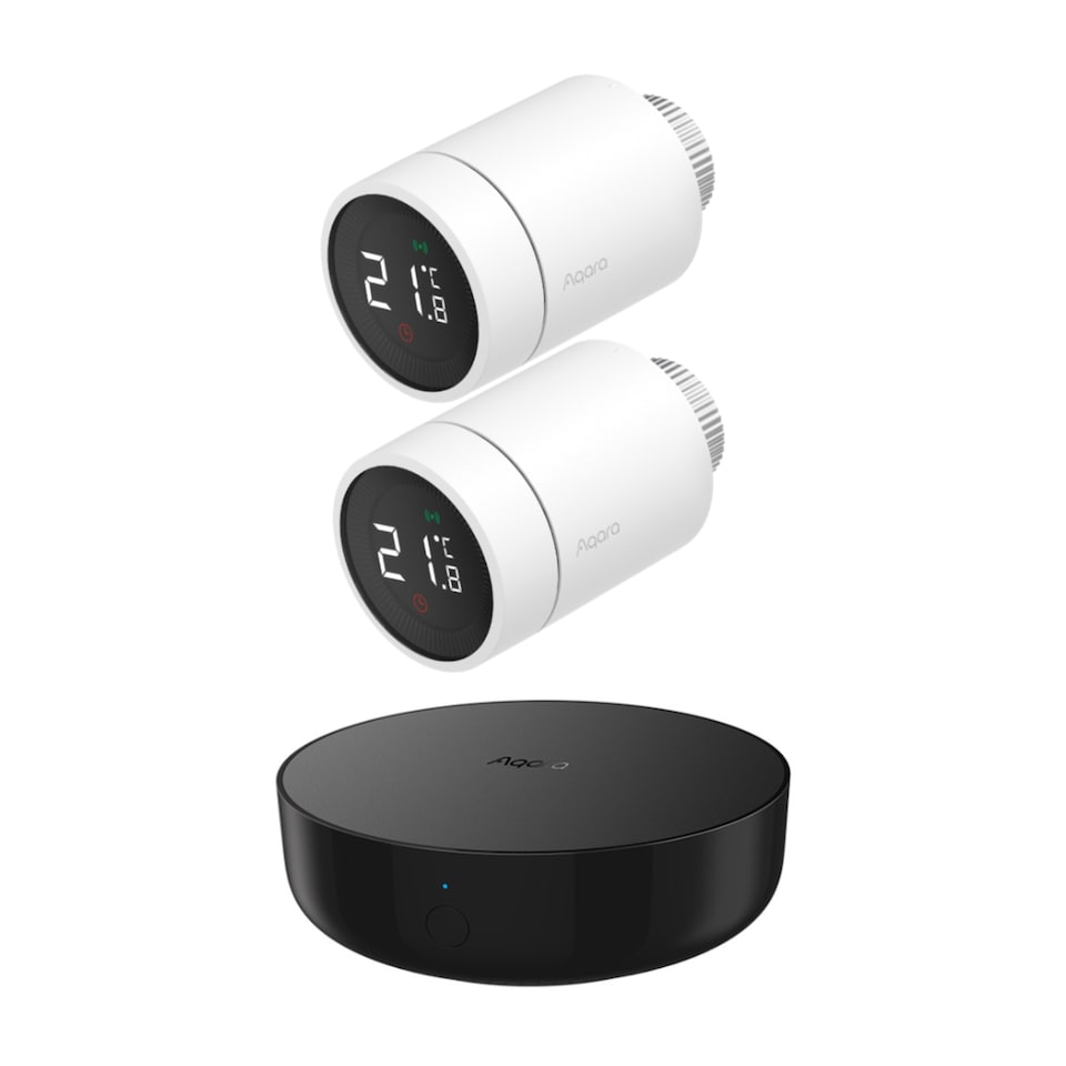image 1 of Aqara Smart Home - Radiator Thermostat Twin Pack with M2 Hub