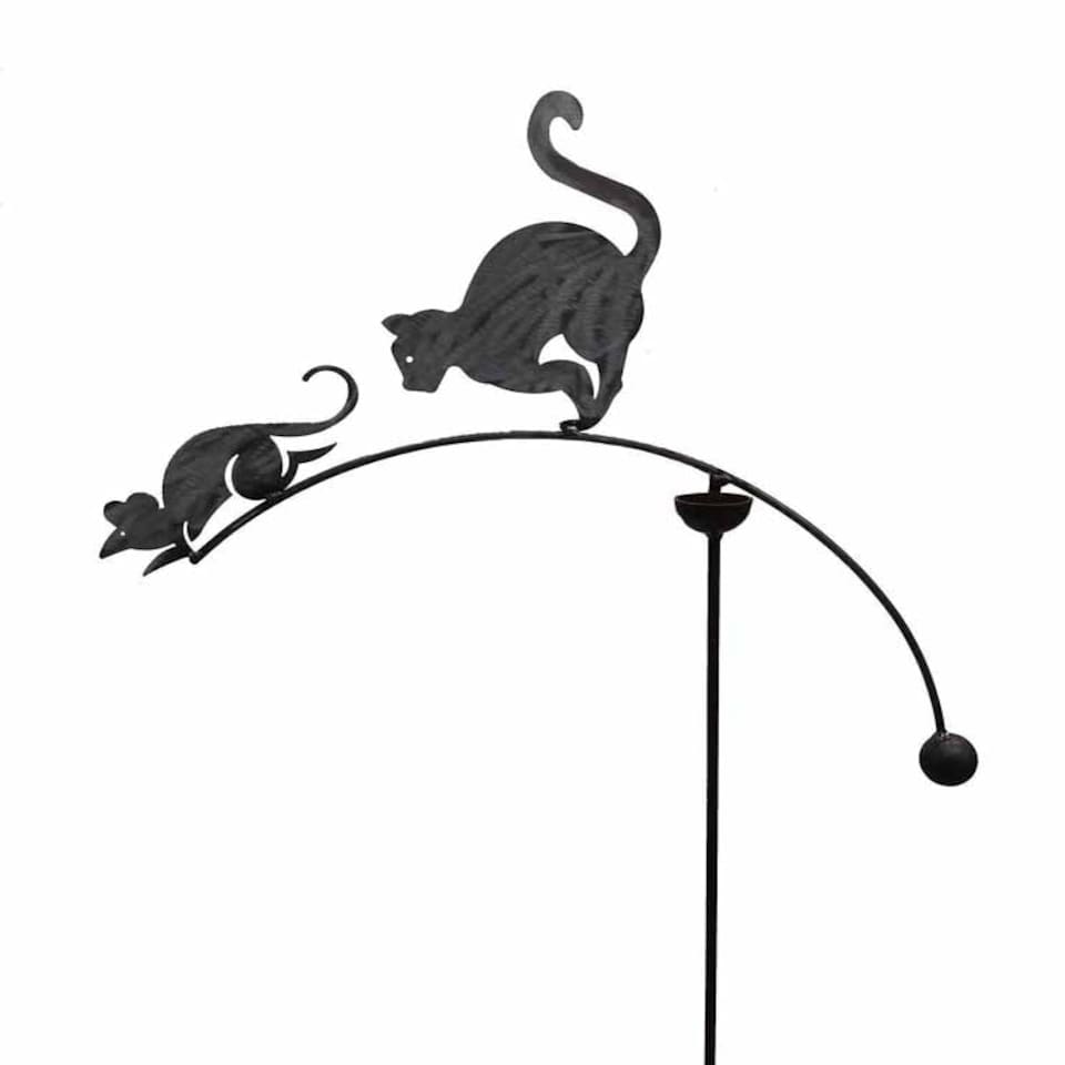 image 1 of Cat & Mouse Wind Rocker Single Bare Metal/Ready to Rust - Steel - L66 x W54 x H148.5 cm
