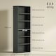 image 7 of HOMCOM 6 Tier Bookshelf, Freestanding Bookcase with Adjustable Shelves, Black