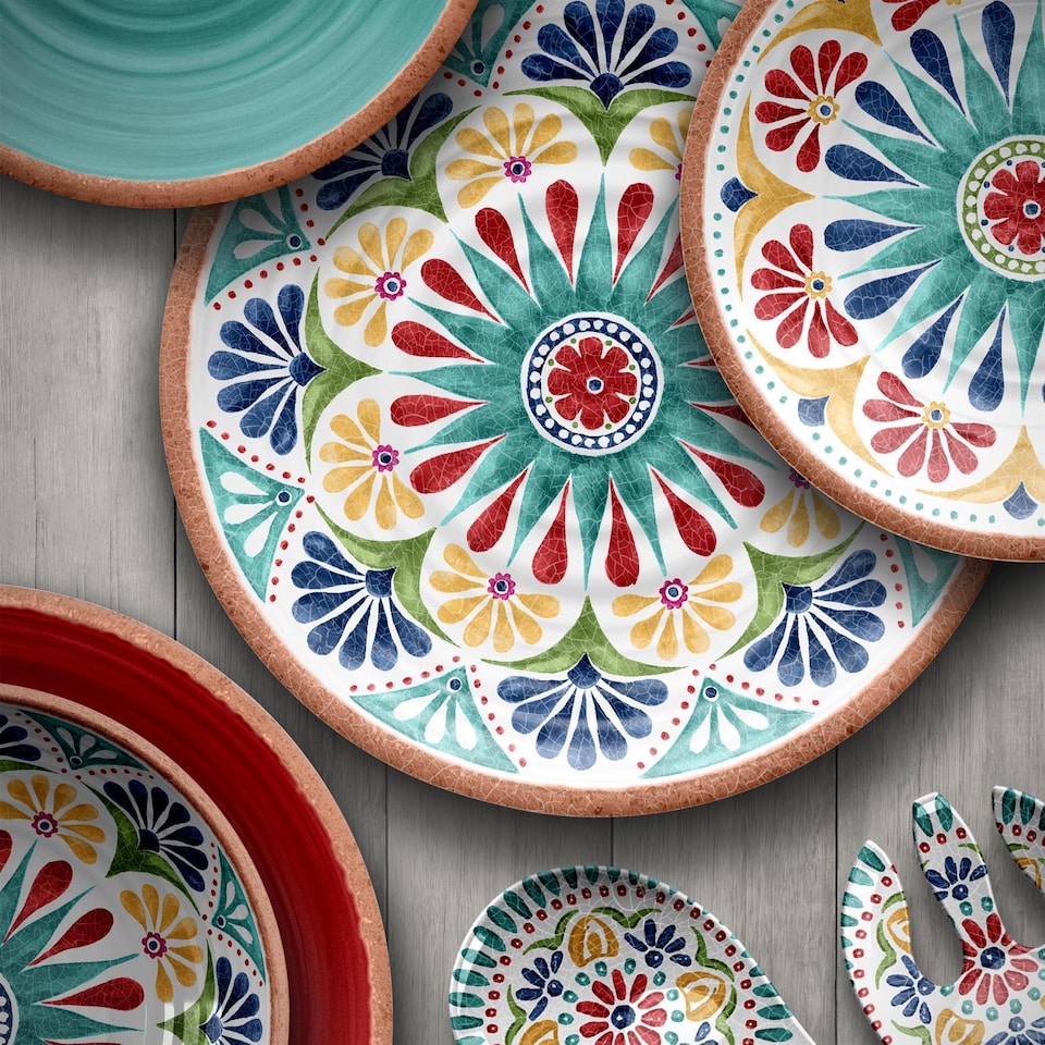 image 1 of Rio Medallion Melamine Mugs - Set of 6 | Multi