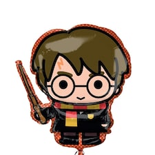 Harry Potter Supershape Foil Balloon - Black/Brown - One Size
