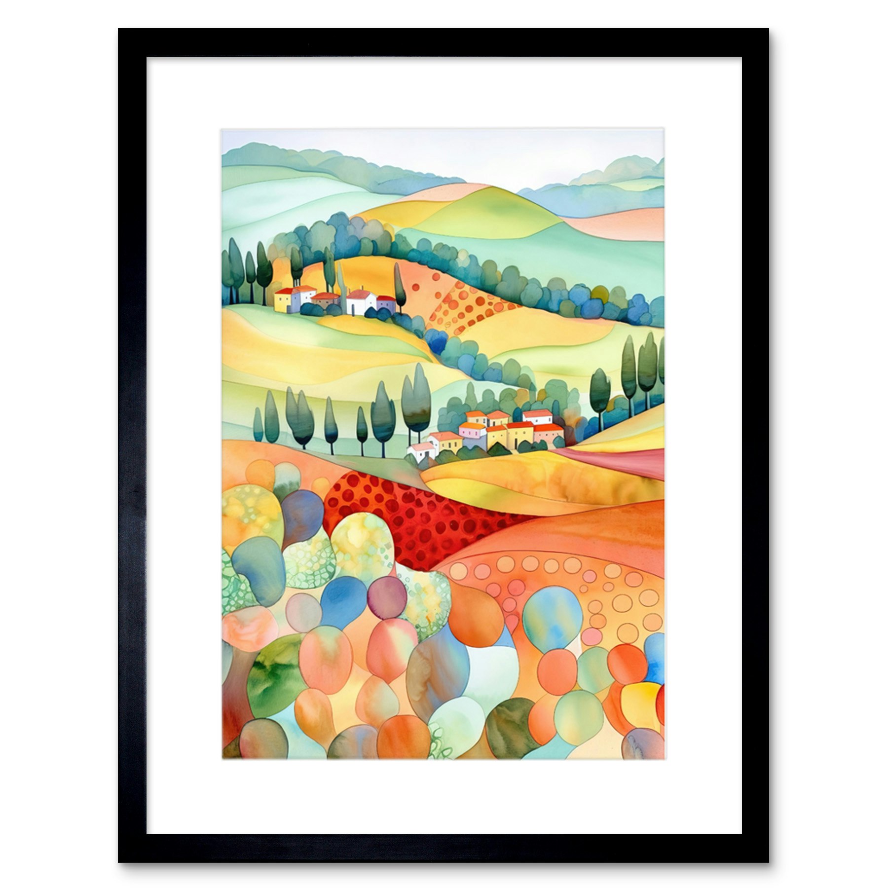Wee Blue Coo Quadro Con Stampa Di Uccelli Su Righe – Cornice In Legno 23x18 Cm
