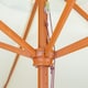 image 4 of Harbour Housewares Wooden Garden Parasol & Base Set - 2.7m - Natural