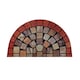 image 1 of Nicoman Rubber Elegant Red Tile Halfmoon Doormat - 75x44cm
