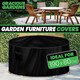 image 2 of Gracious Gardens Round 190x80cm Waterproof Round Furniture Cover | Black | Black | 190x80cm | 1