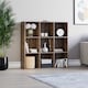 image 2 of Vida Designs Durham 3x3 Cube Storage Bookcase Display Unit, Dark Wood