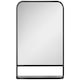 image 1 of HOMCOM Modern Square Wall Mirror with Storage Shelf, 86  53 Mirrors for Living Room, Bedroom, Black