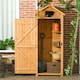 image 2 of Outsunny Wooden Garden Storage Shed Tool Storage Box, 77 x 54 x 179 cm