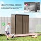 image 6 of Outsunny 5ft x 3ft Lean to Garden Shed, Metal Outdoor Storage Shed with Single Lockable Door, Tool Storage Shed for Garden, Patio, Brown