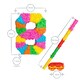 image 3 of Pinatas Number 8 Cardboard Pinata, Stick and Blindfold Set - W35cm x D7.5cm x H50cm - Multi