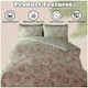 image 7 of VELVETIO Bellerose Floral Printed Duvet Cover Set Rebersible Polycotton Beddings Green | Duck Egg | Double