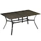 image 1 of Outsunny Garden Table with Parasol Hole for Patio, Deck, Brown