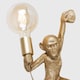 image 3 of ValueLights George Monkey Holding a Light Bulb Wall Light Gold | Gold
