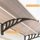 image 7 of Outsunny Door Canopy Outdoor Awning Rain Shelter for Window Porch, Brown | Brown