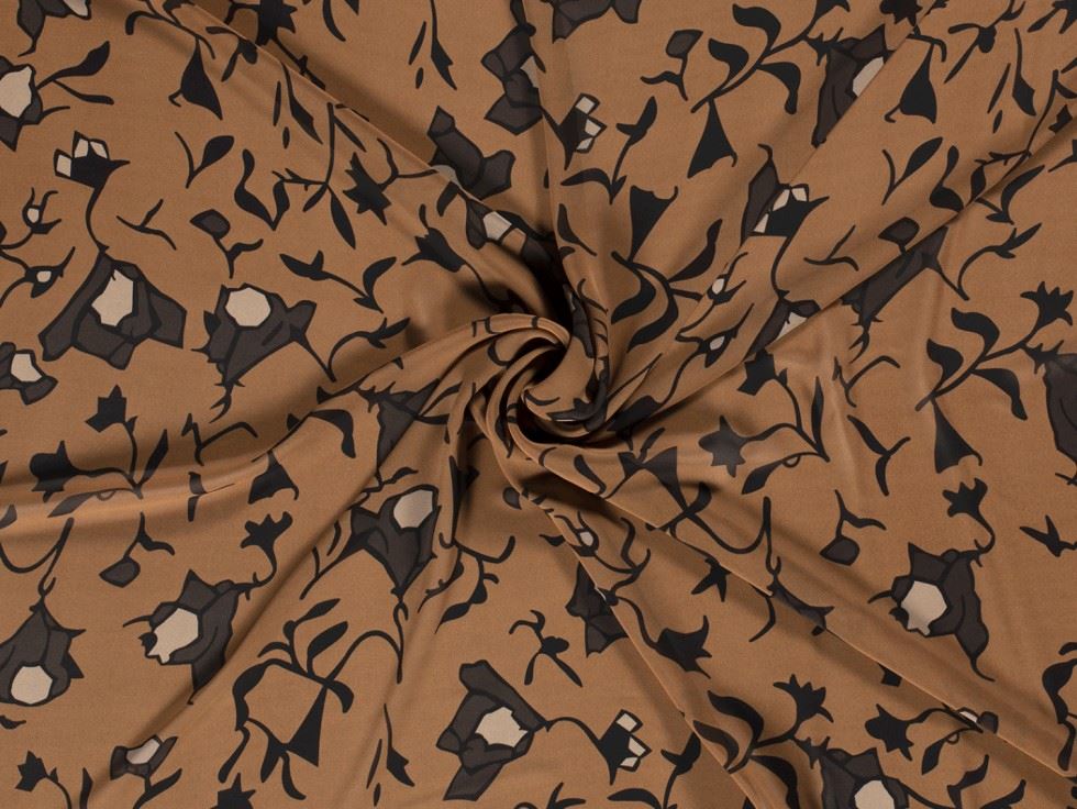 Brown Sheer Chiffon Fabric for Dressmaking, 140cm / 55" Wide - per metre