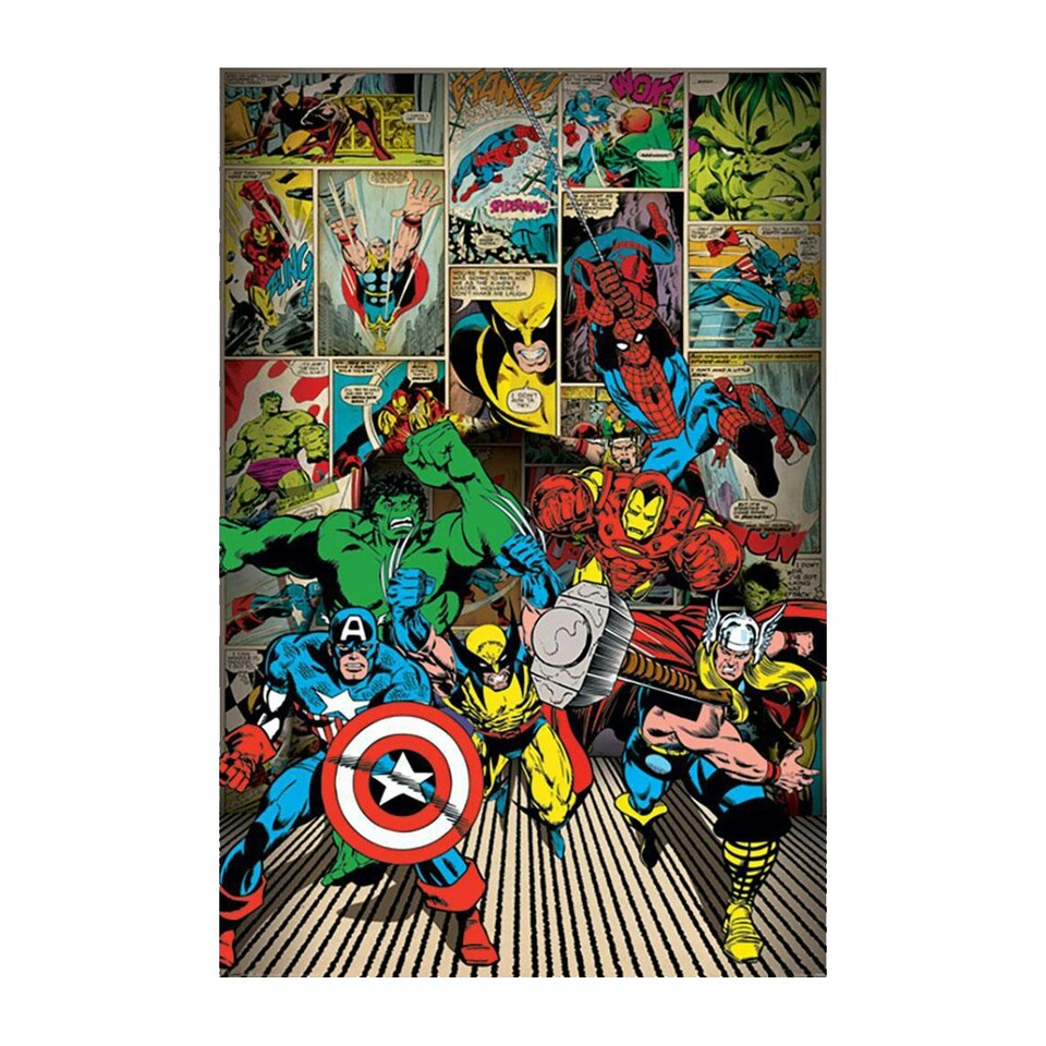 Marvel Comics Heroes Poster - Multicoloured - One Size