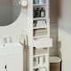 image 5 of 2 Door 1 Drawer Bathroom Cabinet | White | White / White
