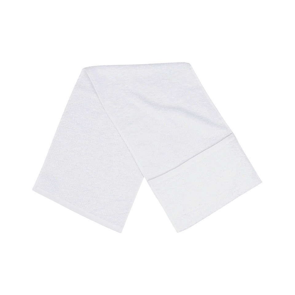 Towel City Luxury Pocket Gym Towel - White - One Size