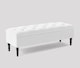 image 3 of Alyana 90cm Wide Tufted Rectangle Ottoman Storage Bench - Upholstery Velvet Shoe Bench with Turned Wooden Legs