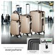 image 3 of Suitcase Set Cleo - 3 suitcases, 1 beauty case, including luggage scales and tags | Cream | champagne | 1
