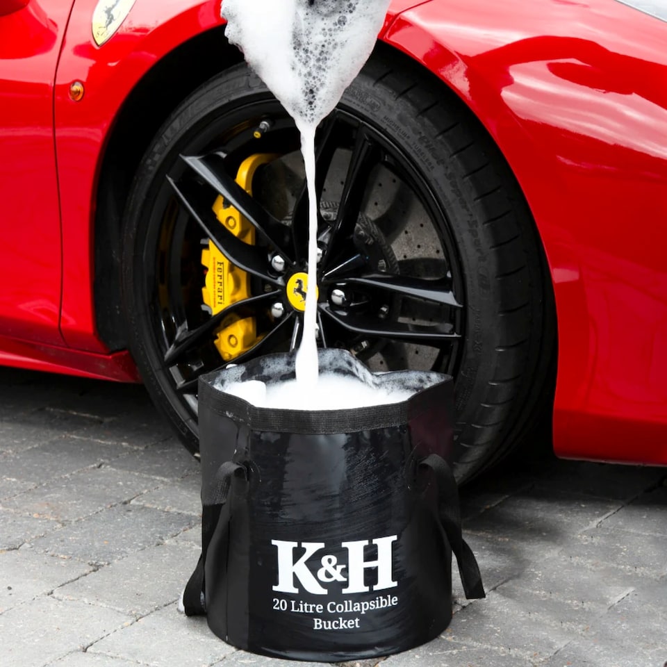 image 1 of Kingsley & Harper Collapsible Car Wash Bucket – 20L PVC, Portable & Durable