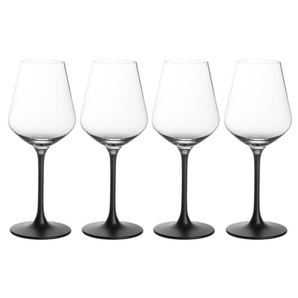 image 1 of Villeroy & Boch Manufacture Rock Noire Set of 4 Red Wine Goblets