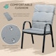 image 5 of Outsunny Garden Dining Set, Glass Table w/ Umbrella Hole Grey
