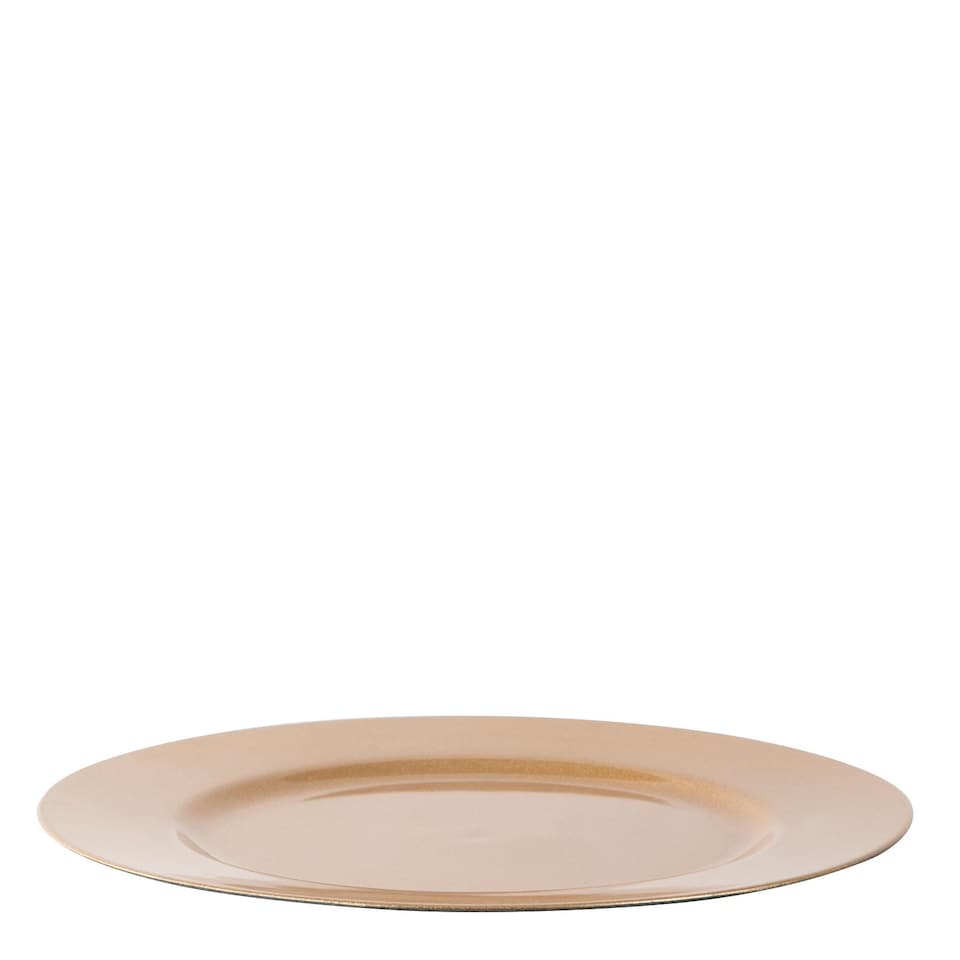 image 1 of Argon Tableware Metallic Charger Plates - 33cm - Gold - Pack of 6 | Gold | Gold