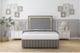 image 1 of Sloomy Boston Gold Pewter Dumfries Divan Bed With Mattress No Drawers With 26" Strutted Headboard & 12" Matching Footboard 6' Super King | Grey | Pewter | Super King | 1