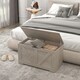 image 8 of HOMCOM Storage Trunk for Living Room, with Safety Hinges, 80cm, Grey
