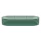 image 1 of Living and Home 2.4m Gardens Bed Oval-Shaped Galvanized Steel Garden Planter, Dark Green | Green | Dark Green | 240cm W x 80cm D x 42cm H
