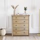 image 2 of Vida Designs Panama 5 Drawer Chest of Drawers Bedroom Storage, Solid Pine Wood