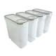 image 8 of Oypla 4pc Airtight Reusable Plastic Kitchen Pantry Food Cereal Storage Container Organiser Set